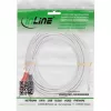 InLine audio kábel 2x RCA konektor samec / 3,5mm jack konektor samec stereo biely/zlatý 5m