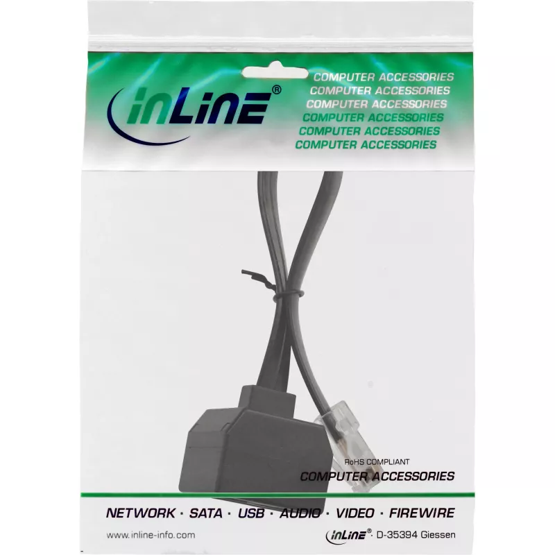 InLine ISDN splitter 1 -> 2, 1x RJ45 M / 2x RJ45 F, (8P8C), bez odporov