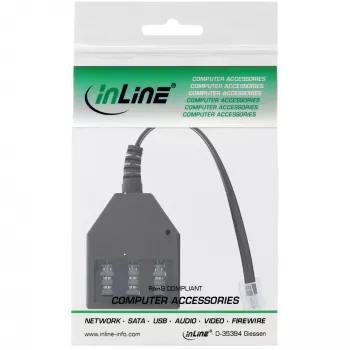 InLine TAE nemecký adaptér kábel RJ11 6P4C konektor samec na TAE NFN konektor samica 69942A