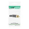 InLine RCA konektor samec na spájkovanie biely krúžok kov čierny pre 6 mm kábel