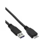 InLine USB-3.2-Gen.1-kábel, Typ-A-konektor samec / Micro-B-konektor samec, čierny, 3 m