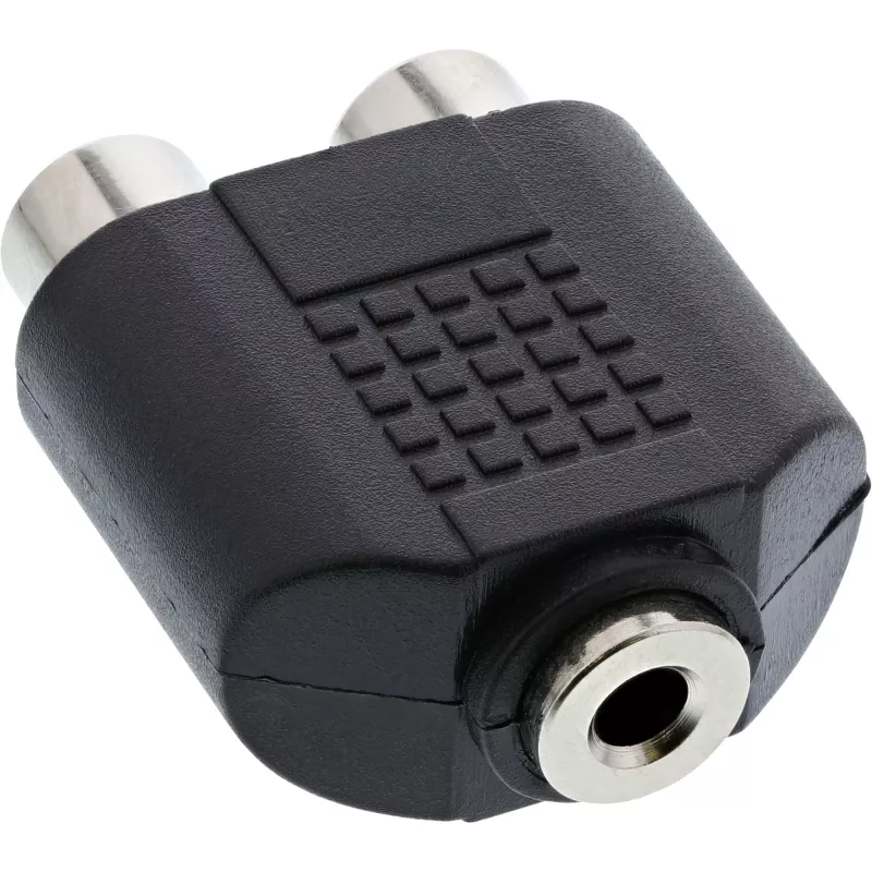 Audio adaptér 3,5 mm samica, samica stereo / 2x Cinch, samica InLine 99346