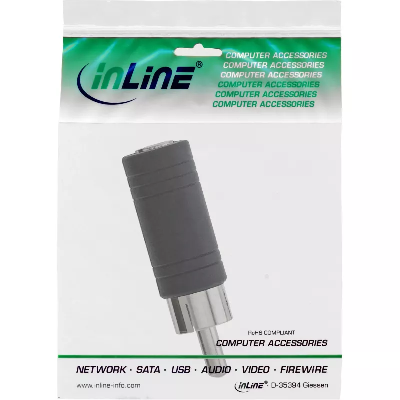 InLine audio adaptér Cinch samec / 3,5 mm mono samica 99325