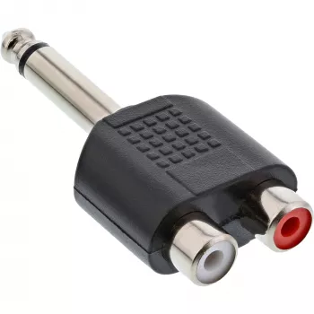 InLine audio adaptér 6,3 mm jack samec mono / 2x Cinch samica