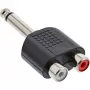 InLine audio adaptér 6,3 mm jack samec mono / 2x Cinch samica
