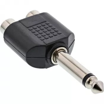 InLine audio adaptér 6,3 mm jack samec mono / 2x Cinch samica