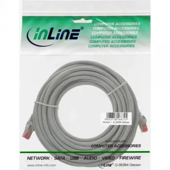 InLine patch kábel S/FTP PiMF Cat.6 250MHz PVC meď sivý 40m