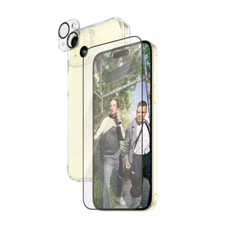 PanzerGlass 3-in-1 Pack iPhone 15 Plus nárazuvzdorné tvrdené sklo