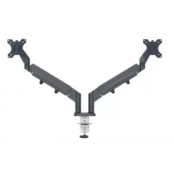 Leitz Ergo úsporný držiak na dva monitory, 9 kg, 43,2 cm (17 palcov), 81,3 cm (32 palcov), 75 x 100 mm, nastavenie výšky, sivá