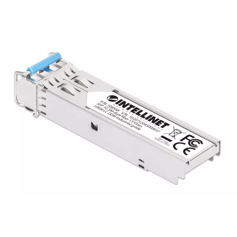 Intellinet Industrial Gigabit Fiber SFP optický transceiver modul 1000Base-LX singlemode 10 km strieborný