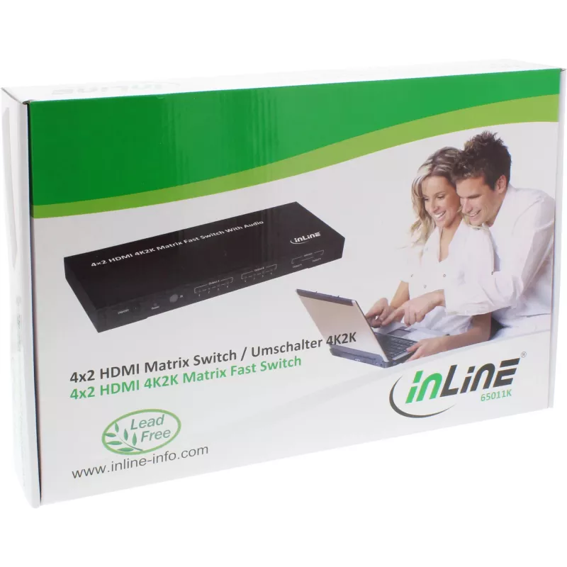 InLine HDMI Matrix Switch, 4K2K, 4 vstupy na 2 výstupy