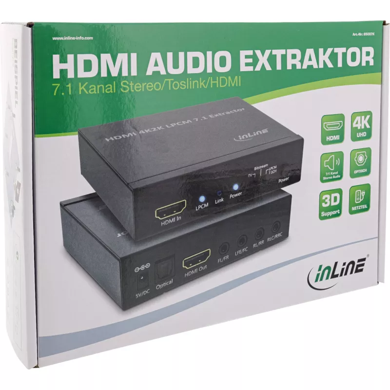 InLine HDMI Audio Extractor, vstup 4K2K HDMI