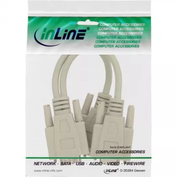 InLine VGA Y kábel HD15 konektor samec / 2x HD15 konektor samica 0,2 m