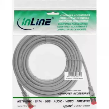 InLine patch kábel S/FTP PiMF Cat.6 250MHz medený bezhalogénový sivý 30 m