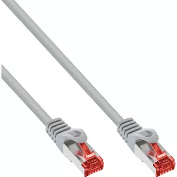 InLine patch kábel S/FTP PiMF Cat.6 250MHz medený bezhalogénový sivý 10 m
