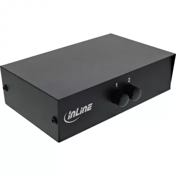 InLine AV prepínač manuálny 2-portový 3x Cinch IN/OUT Composite čierna