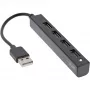 InLine USB 2.0 4-port hub, USB-A konektor samec na 4x USB-A konektor samica, kábel 15cm