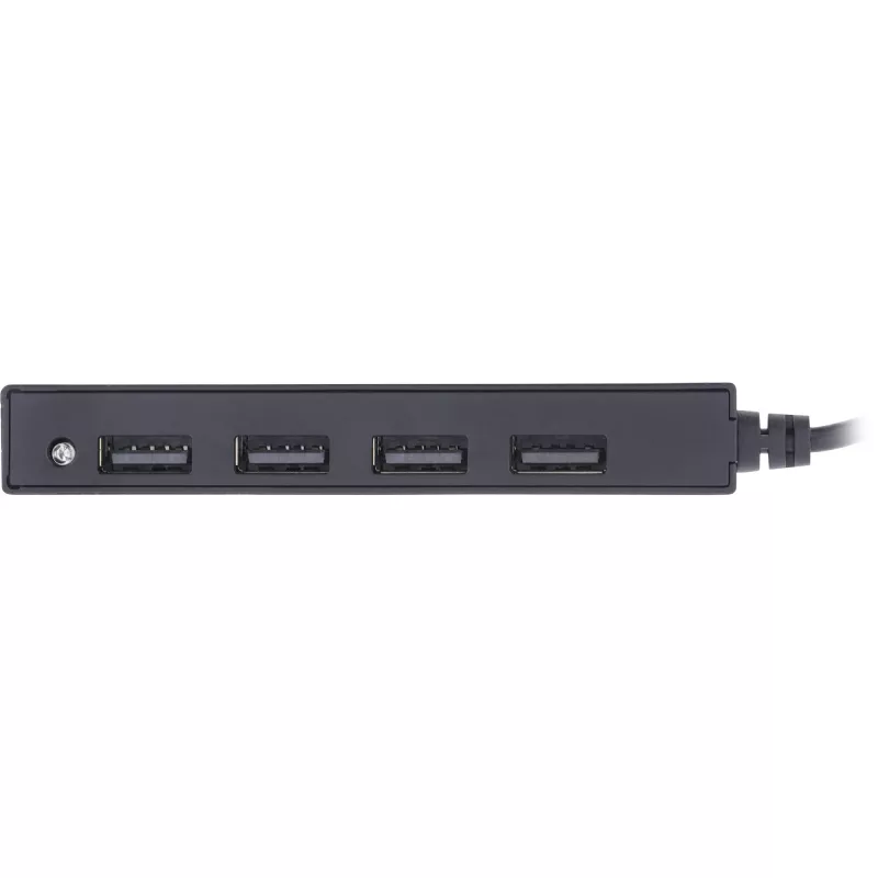 InLine USB 2.0 4-port hub, USB-A konektor samec na 4x USB-A konektor samica, kábel 15cm