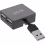 InLine USB 2.0 4-port hub, USB-A konektor samec na 4x USB-A konektor samica, kábel 4cm