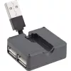 InLine USB 2.0 4-port hub, USB-A konektor samec na 4x USB-A konektor samica, kábel 4cm