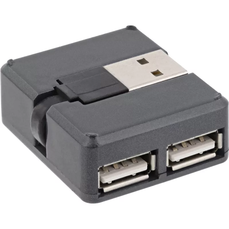 InLine USB 2.0 4-port hub, USB-A konektor samec na 4x USB-A konektor samica, kábel 4cm