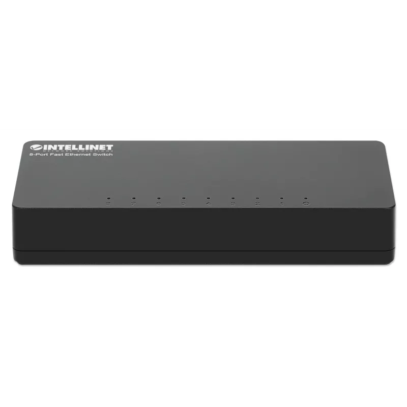 Intellinet 8-port Fast Ethernet switch desktop veľkosť, plast, IEEE 802.3az (Energy Efficient Ethernet), čierna