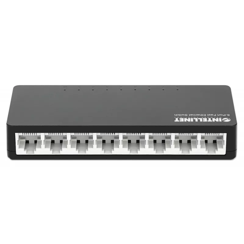 Intellinet 8-port Fast Ethernet switch desktop veľkosť, plast, IEEE 802.3az (Energy Efficient Ethernet), čierna