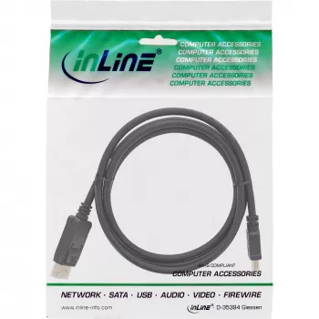 InLine DisplayPort na HDMI konvertorový kábel, čierny, 5m