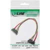 InLine SATA dátový a napájací kábel SATA 6Gb/s konektor samec / konektor samica 0,30m