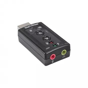 USB zvuková karta InLine 33051C s virtuálnym 7.1-surround zvukom
