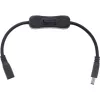 InLine DC kábel s vypínačom, DC konektor samec/samica 5,5x2,1mm, AWG 18, čierny, 0,20m