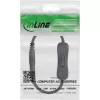 InLine DC kábel s vypínačom, DC konektor samec/samica 5,5x2,1mm, AWG 18, čierny, 0,20m
