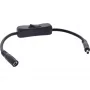 InLine DC kábel s vypínačom, DC konektor samec/samica 4,0x1,7 mm, AWG 18, čierny, 0,20 m