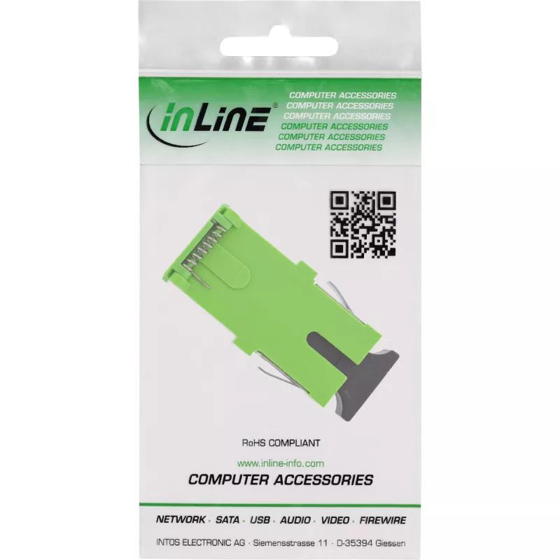 Glasfaseradapter InLine 89992F SC/SC Single-Mode zelený