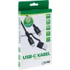 InLine 2-in-1 USB-C kábel + USB-A adaptér, USB 2.0, 100W, TPE, čierny, 2m