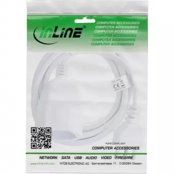 InLine 16410I predlžovací kábel 10 m 1 AC výstup interiér biely