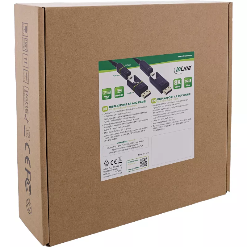 InLine 17210O DisplayPort kábel 10 m Mini DisplayPort / DisplayPort čierny