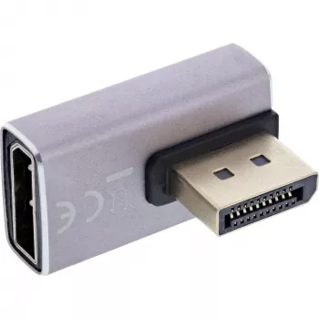 DisplayPort gender changer InLine 17291H sivý čierny pozlátený