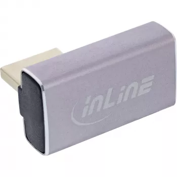 DisplayPort gender changer InLine 17291H sivý čierny pozlátený