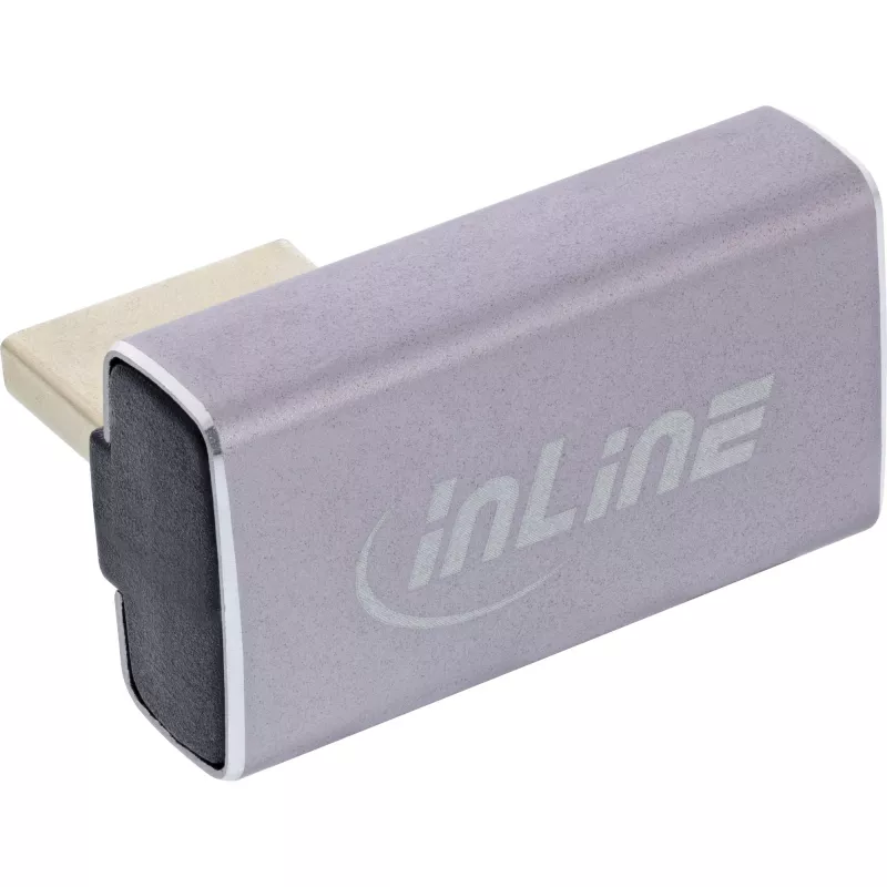 DisplayPort gender changer InLine 17291H sivý čierny pozlátený