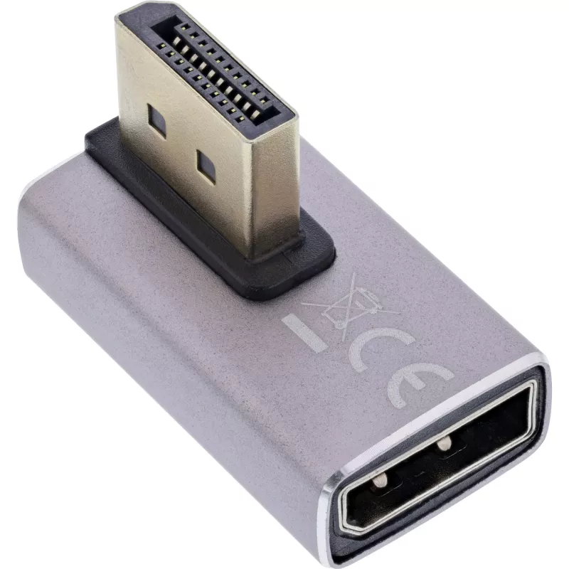 DisplayPort gender changer InLine 17291H sivý čierny pozlátený