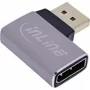 InLine 17291D kábel gender changer DisplayPort sivý, čierny