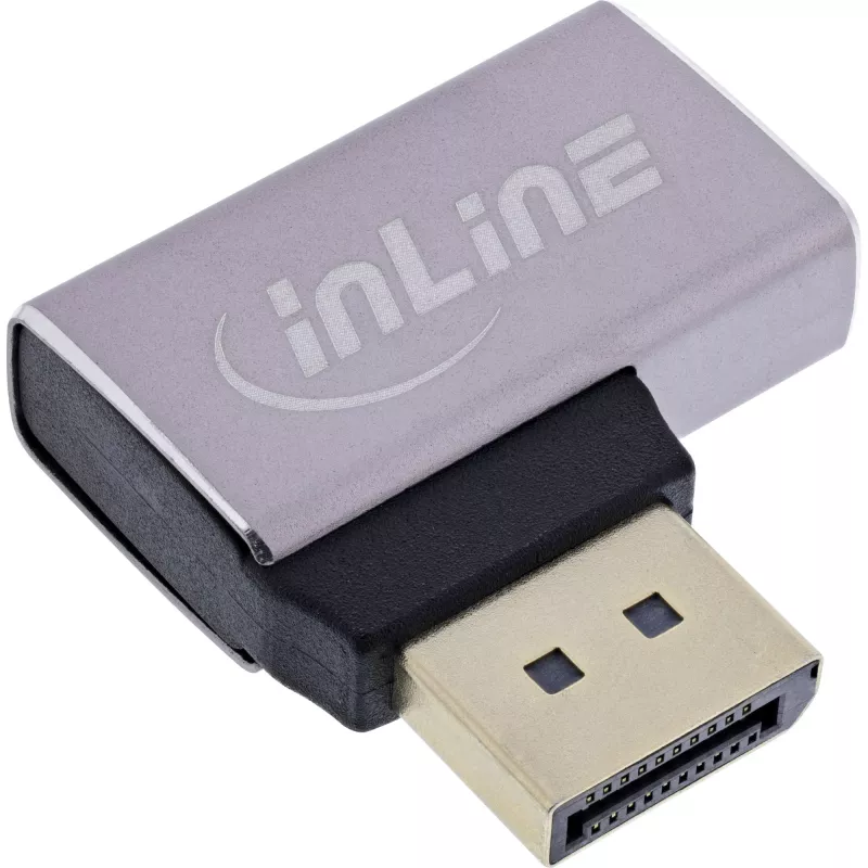 InLine 17291E Káblový gender changer DisplayPort sivá, čierna