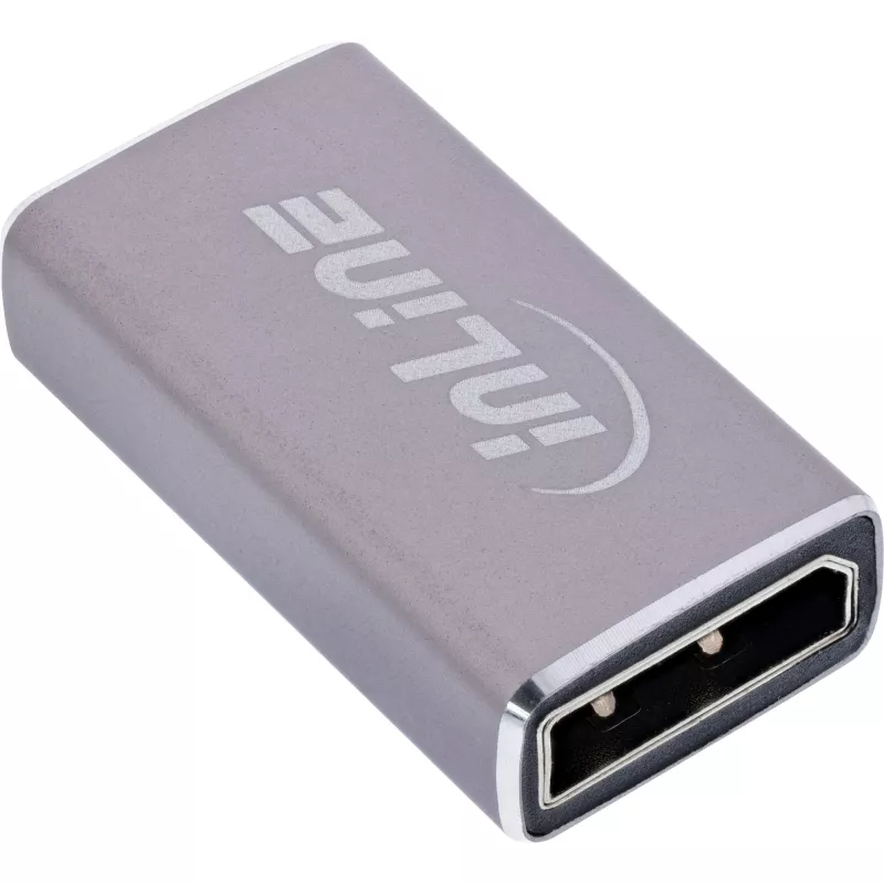 DisplayPort gender changer InLine 17291A sivá pozlátená