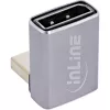 InLine 17291F Adaptér DisplayPort 1.4, samec/samica, 90 stupňov nadol, 8K