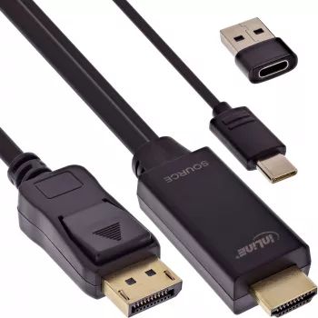 Aktívny video konvertor InLine 17162I 3840x2160 HDMI na DisplayPort