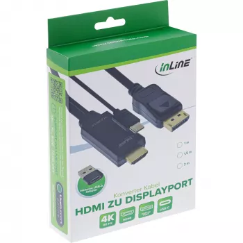 Aktívny video konvertor InLine 17162I 3840x2160 HDMI na DisplayPort
