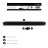 StarTech.com 1U High-density Brush Strip panel na manažment káblov, spoľahlivé horizontálne oceľové vedenie káblov pre dátové centrá