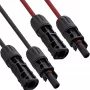 InLine sada solárnych predlžovacích káblov 4 mm², čierna/červená, 1,5 m – PV predlžovací kábel