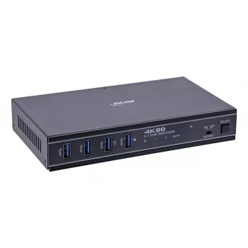 InLine 57885E KVM prepínač, 2-cestný, HDMI a USB-C, 4K60Hz